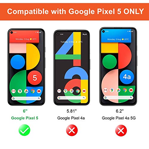 Wonantorna Protector de Pantalla para Google Pixel 5 Cristal Templado, [3 Piezas] [9H Dureza] [Alta Definición] [Sin Burbujas] [Fácil Instalación] Protector Pantalla para Google Pixel 5