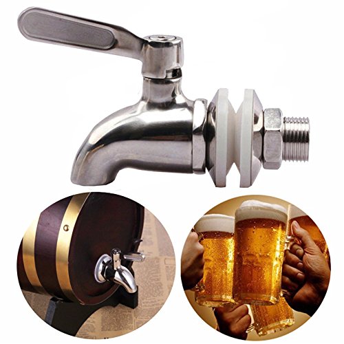 WOVELOT Grifo Llave de Acero Inoxidable Grifo de Cerveza de Barril para casa fermentador de Cerveza Dispensador de Jugo Cerveza de Barril Vino Barrilete de Nevera de Bebida