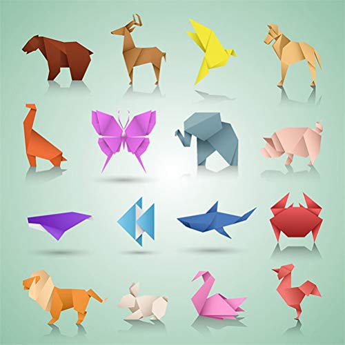 WOWOSS 800 Hojas Papel Color Cuadrado para Origami Papel para Papiroflexia (4 tamaños, 10 colores)