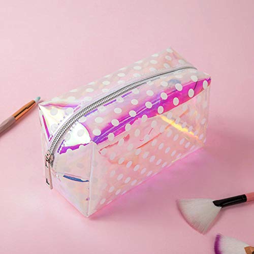 Wozoaoasq Bolsa de Viaje Transparente para Mujer Bolsa de gelatina Impermeable Bolsa de cosméticos de PVC para Maquillaje Femenino Bolsa, 6015-6