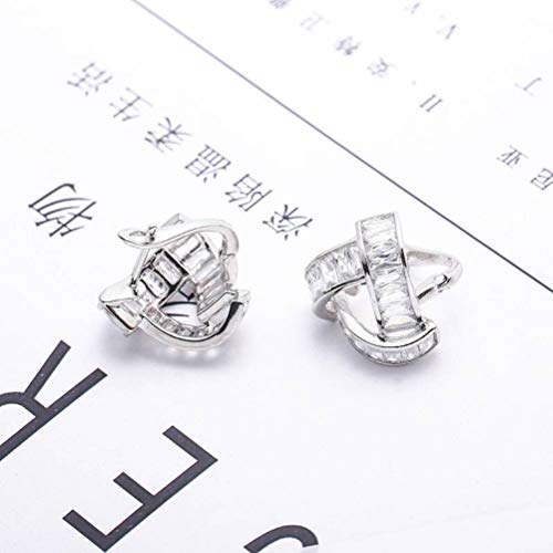 WOZUIMEI Pendientes con Forma de Gota Triángulo Geométrico Zirconio con Tachuelas Creativas Pendientes Chapados en Oro Real S925 Pin de Plata Pendientes Hipoalergénicos de ModaE00120