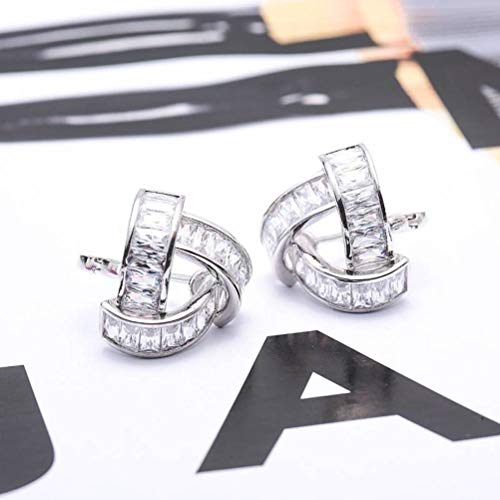 WOZUIMEI Pendientes con Forma de Gota Triángulo Geométrico Zirconio con Tachuelas Creativas Pendientes Chapados en Oro Real S925 Pin de Plata Pendientes Hipoalergénicos de ModaE00120