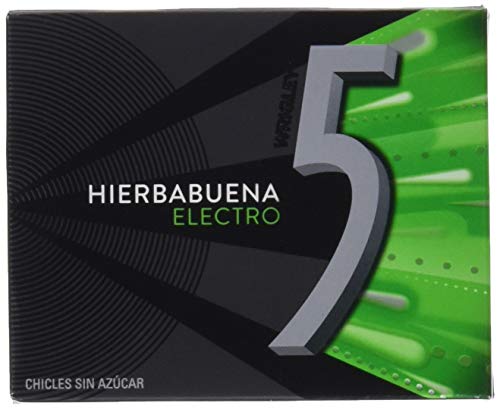 Wrigley's Five Chicles Electro de Hierbabuena, 10 Paquetes de 12 Chicles