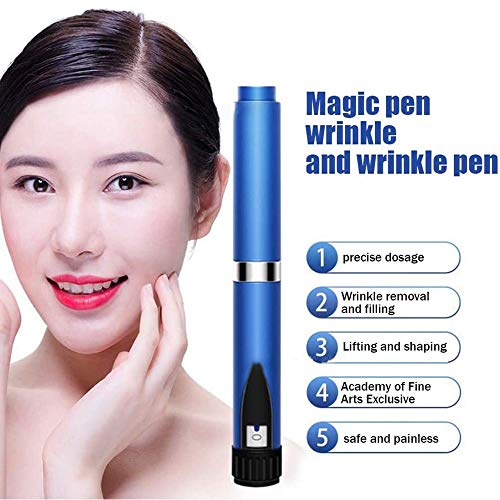 WRQ Hyaluron Pen, Derma Pen, Micro Bolígrafo, Hialurónico Ácido Profesional Nebulizador Ayuda A Reducir Imperfecciones Y Arrugas Hacer Piel Brillante Y Blanco, con 5 Rellenar