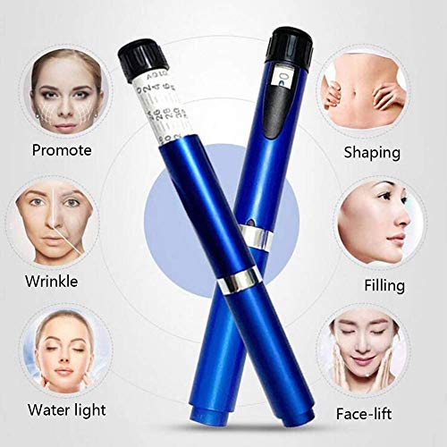 WRQ Hyaluron Pen, Derma Pen, Micro Bolígrafo, Hialurónico Ácido Profesional Nebulizador Ayuda A Reducir Imperfecciones Y Arrugas Hacer Piel Brillante Y Blanco, con 5 Rellenar