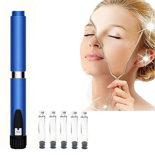 WRQ Hyaluron Pen, Derma Pen, Micro Bolígrafo, Hialurónico Ácido Profesional Nebulizador Ayuda A Reducir Imperfecciones Y Arrugas Hacer Piel Brillante Y Blanco, con 5 Rellenar