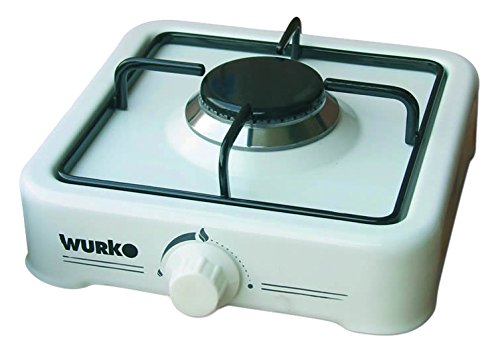 Wurko 027030 Cocina Gas 1 Fuego, Blanco esmaltado