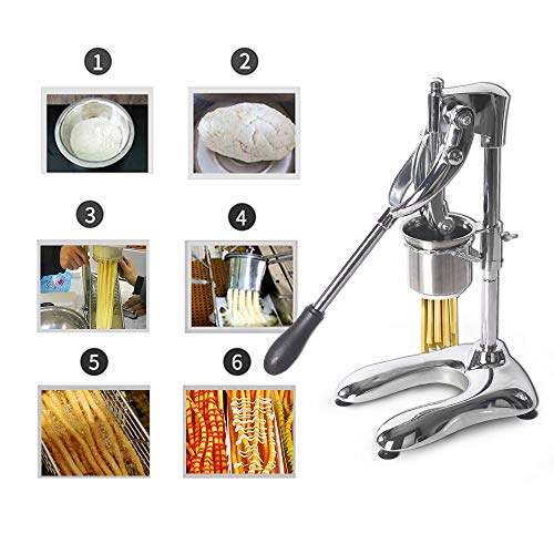 WXH Máquina para Hacer Papas Fritas largas, 30cm Prensador Manual Patatas Fritas exprimidoras Exprimidor de Acero Inoxidable Papas Fritas Fritas Machin Pies Antideslizantes Utensilios de Cocina