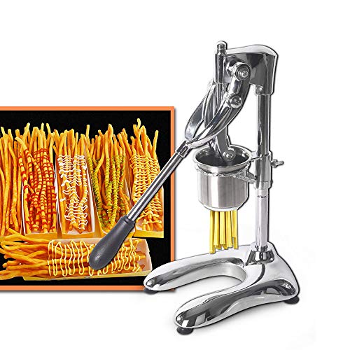 WXH Máquina para Hacer Papas Fritas largas, 30cm Prensador Manual Patatas Fritas exprimidoras Exprimidor de Acero Inoxidable Papas Fritas Fritas Machin Pies Antideslizantes Utensilios de Cocina