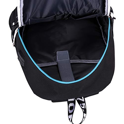 WYCY Mochila Luminosa Marshmello Bolsa para la Escuela Gran Volumen 36L con Puerto de Carga USB y línea de Audio Mochila Escolar Unisex Mochila con Llavero Bordado Colgante (Marshmello)