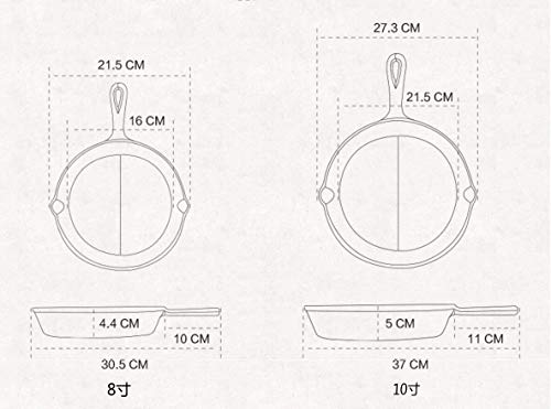 WYYAF Sartén Sartén multifunción de Hierro Fundido Utensilios de Cocina para Exteriores Hierro Fundido Cocina Plana Sartén para Asar Bistec Utensilios de Cocina para Barbacoa (Tamaño: 30,5 cm)