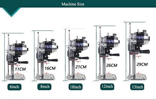 WYZXR Cortador de Tela eléctrico Tijeras de Tela Máquina de Corte Vertical de Cuero Tijeras de Afilado automático para Papel/Tela/Textil/Cuero (10 Pulgadas 850 W, Altura de Corte de 1-21 cm)