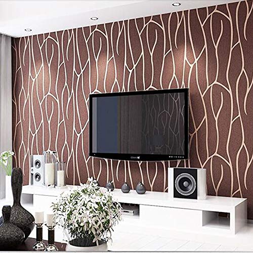 WZC Papel tapiz creativo - Papel tapiz moderno de moda 10 * 0.53 M 3D no tejido Papel tapiz impermeable Salón Dormitorio Fondo Decoración de la pared/A