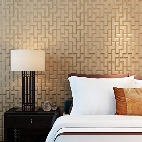 WZC Papel tapiz creativo - Papel tapiz moderno de moda 9.5 * 0.53M 3D tridimensional de papel tapiz no tejido más grueso Fondo de la sala de estar Dormitorio Decoración de la pared
