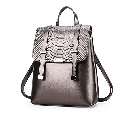 WZSCH Wo Hombres Mochilas, Bolsos, Bolsos de Hombro Mochila de Mujer Mochila de Cuero PU Mochila de Moda para Mujer Mochila Femenina Mochilas Escolares Champagne