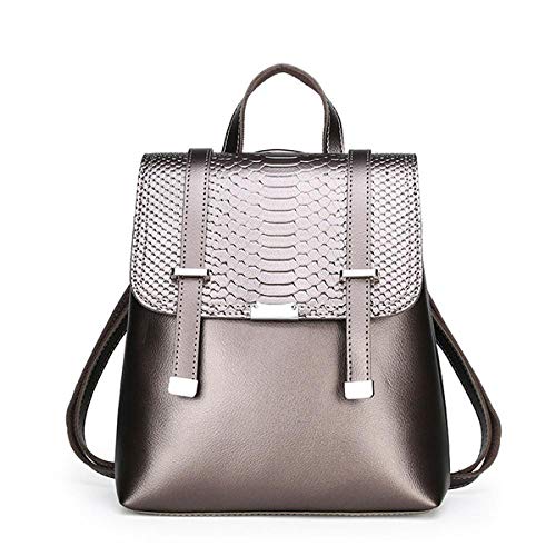 WZSCH Wo Hombres Mochilas, Bolsos, Bolsos de Hombro Mochila de Mujer Mochila de Cuero PU Mochila de Moda para Mujer Mochila Femenina Mochilas Escolares Champagne