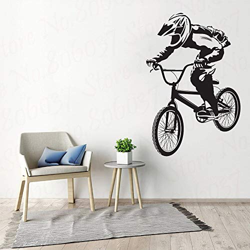 wZUN BMX Bicicleta Vinilo Pegatinas de Pared decoración de Dormitorio hogar Sala de Estar Fondo decoración de Pared Mural 50X74cm