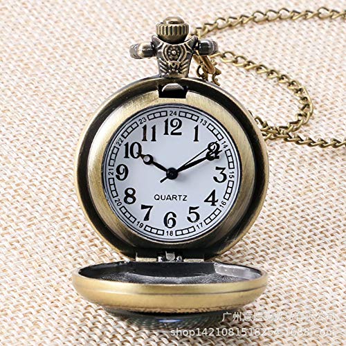 XAFXAL Hombre Mujer Reloj De Bolsillo Vendimia Collar Propósito General, Letra Mayúscula G Pátina Retro Reloj De Bolsillo Collar Cadena Suéter Novedad Llavero Nostalgia Personalidad Impe