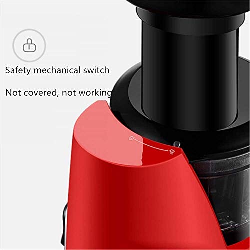 XCXC Exprimidor Masticación Lenta, Completamente Automático 120W Masticating, Sin BPA, Cold Press Exprimidor, Recetas De Jugos De Verduras Y Frutas, Centrífuga Exprimidor Máquina