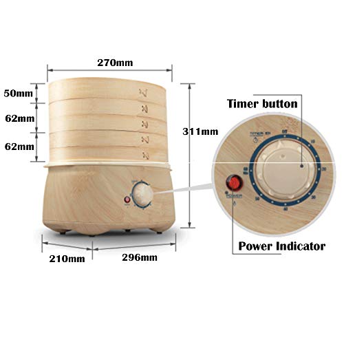 XDXDO Vaporera de bambú Hecha a Mano Vaporera de Vapor eléctrica, Hecha de bambú Puro, Hecha a Mano, para cocinar Utensilios de Cocina, Vaporera multifunción