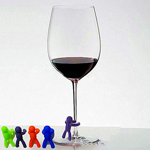 XGzhsa Marcador de Copa de Vino, marcadores de Bebida, 12 Piezas de marcadores de Copa de Vino Marcadores creativos de Silicona para Copa de Vino para identificación y decoración de Bebidas