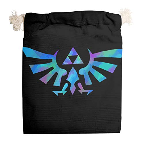 XHJQ88 6 Piezas Zelda Bolsa organizadora Lavable Produce Bolsa para el día de San Valentín Boda Regalo Wrap Bolsas – Game Logo diseñado Impresiones, Tela, Blanco, 12 * 18cm