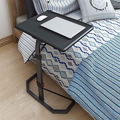 XIANWEI Lazy Mesita Mesa Plegable Portátil Cama Escritorio Negro con Altura Ajustable Y Ángulo de Inclinación Portátil Escritorio Juego Del Ordenador Tableta Representan 51X45 X (76/91/106) cm No Ocu