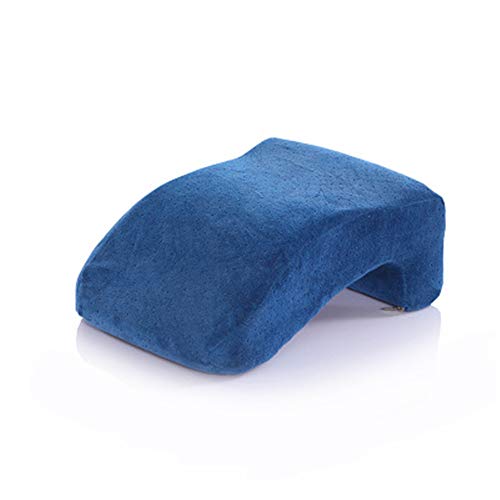 XIAO-AO Almohada para Dormir con algodón de Memoria Almohada para Dormir de Oficina Almohada para Estudiantes Artefacto para Dormir Terciopelo Azul Marino 30 * 24 * 10cm