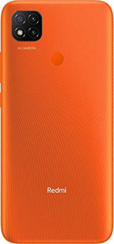 Xiaomi Redmi 9C - Smartphone con Pantalla HD+ de 6.53" DotDrop (2GB+32GB, Triple cámara trasera de 13MP con IA, MediaTek Helio G35, Batería de 5000 mAh, 10 W carga rápida), Naranja [Versión Española]