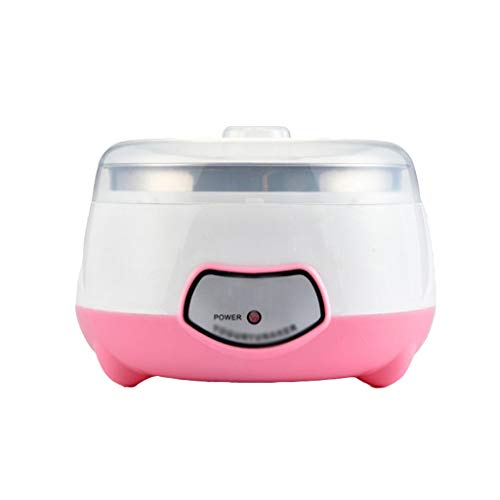 XIAOQIAO Yogur eléctrica Cafetera, Yogur máquina del Fabricante de Acero Inoxidable, fácil de Limpiar, asegúrese Fresca casera Bio-Active Yogur en su Propia Cocina (Color : Pink)