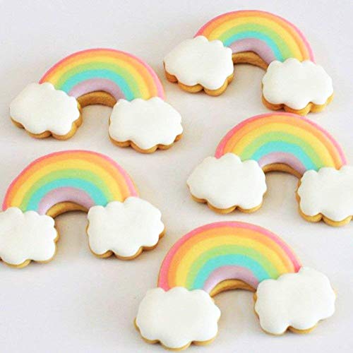 Xinlie 3 Piezas Cortador Galletas Unicornio Moldes Galletas Juego de Cortadores de Galletas Moldes Repostería Acero Inoxidable para Pastel, Cookie, Fondant (Cabeza de Unicornio, Unicornio, Arcoiris)