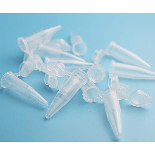 Xinlie 500 Piezas Tubos Eppendorf Recipientes de Reacción Cápsulas de Polímero Recipientes de Reacción de Tubo Centrífugocon doble Cierre Microtubos de Polipropileno Tapas de Gránulos con Tapa 1.5ml