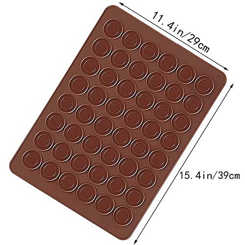 Xinlie Tapete para Horno Silicona Juego molde para Hornear Capacity Juego Molde para Hornear Macarons de Silicona con Decoración Juego de Bolígrafo Mantequilla Exprimidor Baking Tool Kit de Molde 2PCS