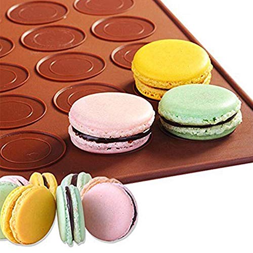 Xinlie Tapete para Horno Silicona Juego molde para Hornear Capacity Juego Molde para Hornear Macarons de Silicona con Decoración Juego de Bolígrafo Mantequilla Exprimidor Baking Tool Kit de Molde 2PCS