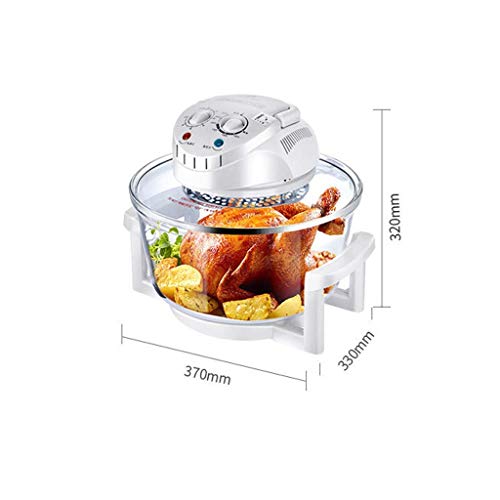 XMYL Horno Combi Grill, Horno de Convección Portátil Halógeno Halogen Oven Diseño de Apagado Automático, 1300 W Freidora sin Aceite, Blanco, 12 L