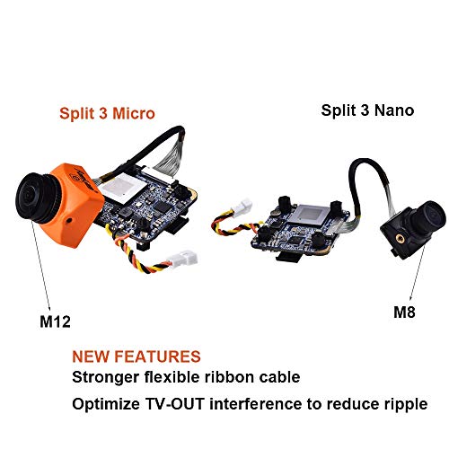 XUSUYUNCHUANG Dividir 3 Micro/Nano/Nano chillido FPV Cámara 2MP1080P / 60fps grabación de Alta definición, más WDR NTSC/PAL conmutable Accesorios avión no tripulado