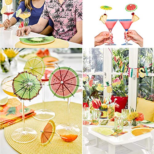 XWSZSZ1 Paraguas de Cóctel Selecciones de Paraguas Sombrillas de cóctel Papel Cóctel Sombrilla Papel cóctel decoración Playa Fiesta Fruta Vino Etiqueta Etiqueta Accesorios De CóCtel 20 Piezas