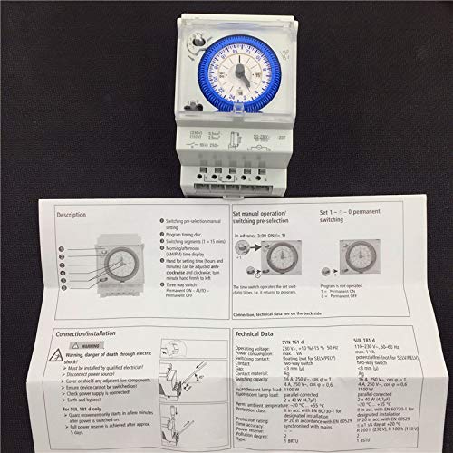 XZANTE Interruptor Temporizador Mecánico Analógico 110V-220V 24 Horas Programable Diariamente 15 Minutos Reléinterruptor De Tiempo De Ajuste SUL181D Caliente