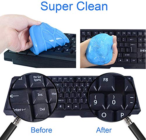 YAL Keyboard Cleaner Gel de Limpieza Universal Super Clean Elimina rápidamente Las Manchas para PC, Tableta, computadora portátil, teclados, ventilación de Coche, cámaras, Azul