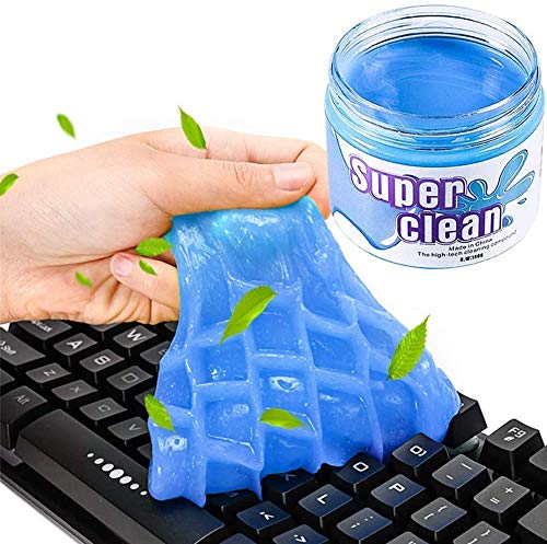 YAL Keyboard Cleaner Gel de Limpieza Universal Super Clean Elimina rápidamente Las Manchas para PC, Tableta, computadora portátil, teclados, ventilación de Coche, cámaras, Azul