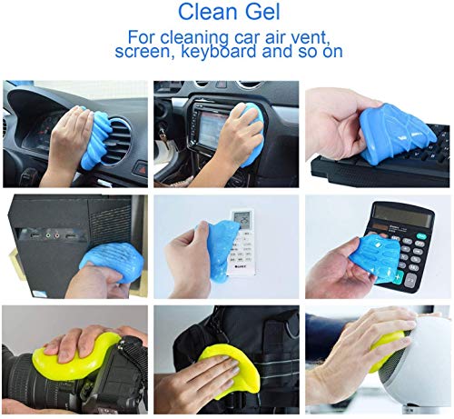 YAL Keyboard Cleaner Gel de Limpieza Universal Super Clean Elimina rápidamente Las Manchas para PC, Tableta, computadora portátil, teclados, ventilación de Coche, cámaras, Azul