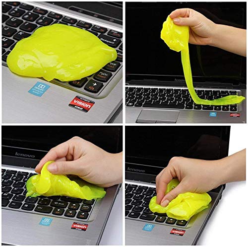 YAL Keyboard Cleaner Universal Gel de Limpieza Latas y cepillos Super Clean Elimina rápidamente Las Manchas para PC, Tableta, computadora portátil, teclados, ventilación de Coche, Azul