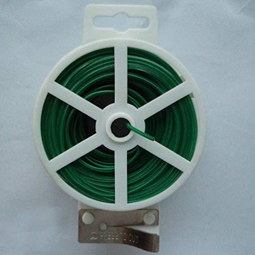 Yardwe 2 Piezas 100M Planta De JardíN Twist Tie MultifuncióN Robusto Bonsai Creciente Alambre JardíN JardíN Rodillo Cinta Planta Twist Tie Con Cortador (Verde/Negro)