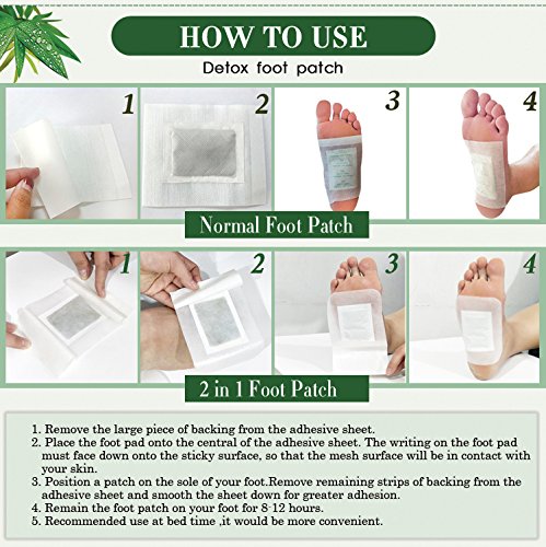 YaToy Parches para Los Pies Desintoxicante de Vinagre de Bambú de Alta Pureza, Foot Pads Detox para Purificar, Dormir, Alivio del Estrés, Cuidado de la Salud 10pcs Regalo Saludable