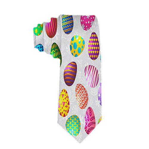 YaYaTop 100% tela tejida a mano de color huevos de Pascua para hombre y corbata para niños