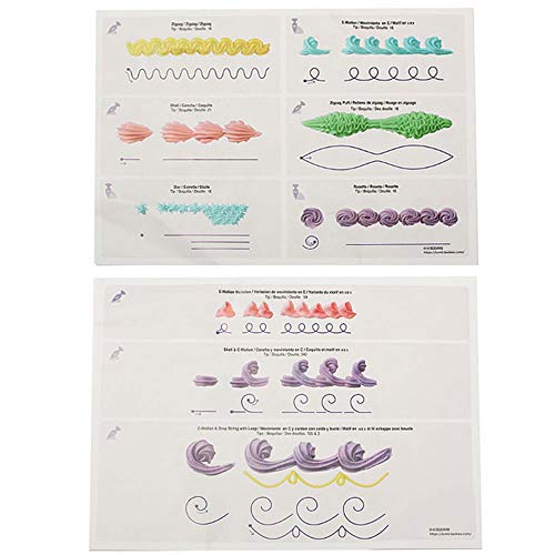 YCZCHE14 Boquilla de Pastel Principiante Pastel Crema Rjercicio Diagrama Pastelería Decoración Práctica Tablero Principiante Dibujo Plantilla Decoración de Pastel Plantilla Mantequilla 46 Página