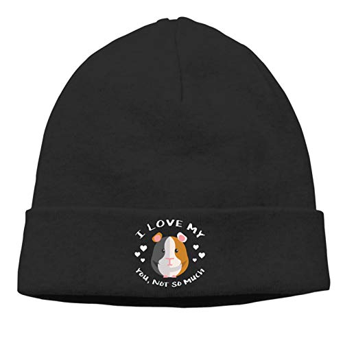 Yellowbiubiubiu Love Guinea Pig Hedging Cap hombres y mujeres cálido grueso cálido invierno cobertura Cap negro