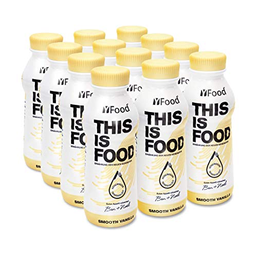 YFood Vanilla | Batido Sustitutivo | Sustitutivo de comida sin lactosa ni gluten | 33g de proteínas, 26 vitaminas y minerales | 25% de las calorías diarias requeridas | 12 x 500 ml (1kcal/ml)