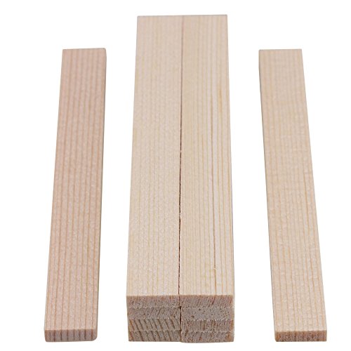 Yibuy - 10 Tiras cuadradas de Madera de bambú para modelar, 100 mm de Longitud