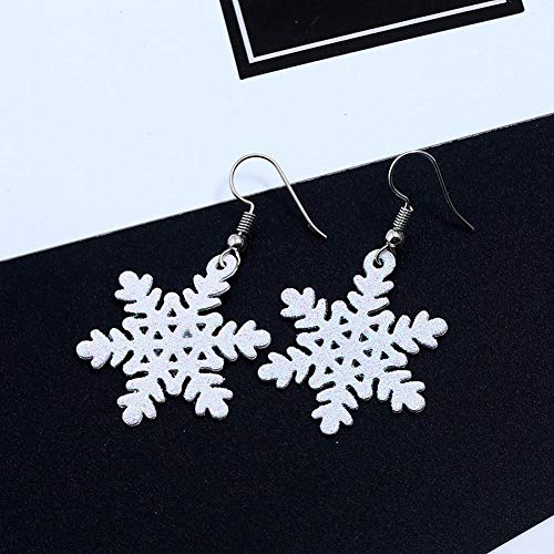 Yiiana Pendientes Joyería para mujer Pendientes de moda Copos de nieve fluorescentes